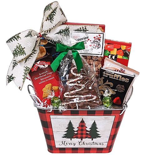 Send some festive cheer in a cute holiday container loaded with lots of yummy delights to savour. The perfect assortment of delectable delights!