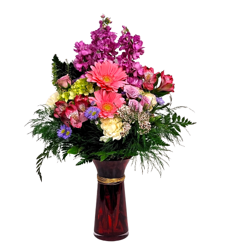 Send some sweet sentiments with this Sweet Hush vase arrangement of soft mixed florals to bring a little hush to your inside world.