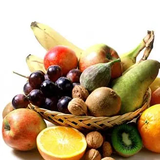 Variety of fruit in a basket.